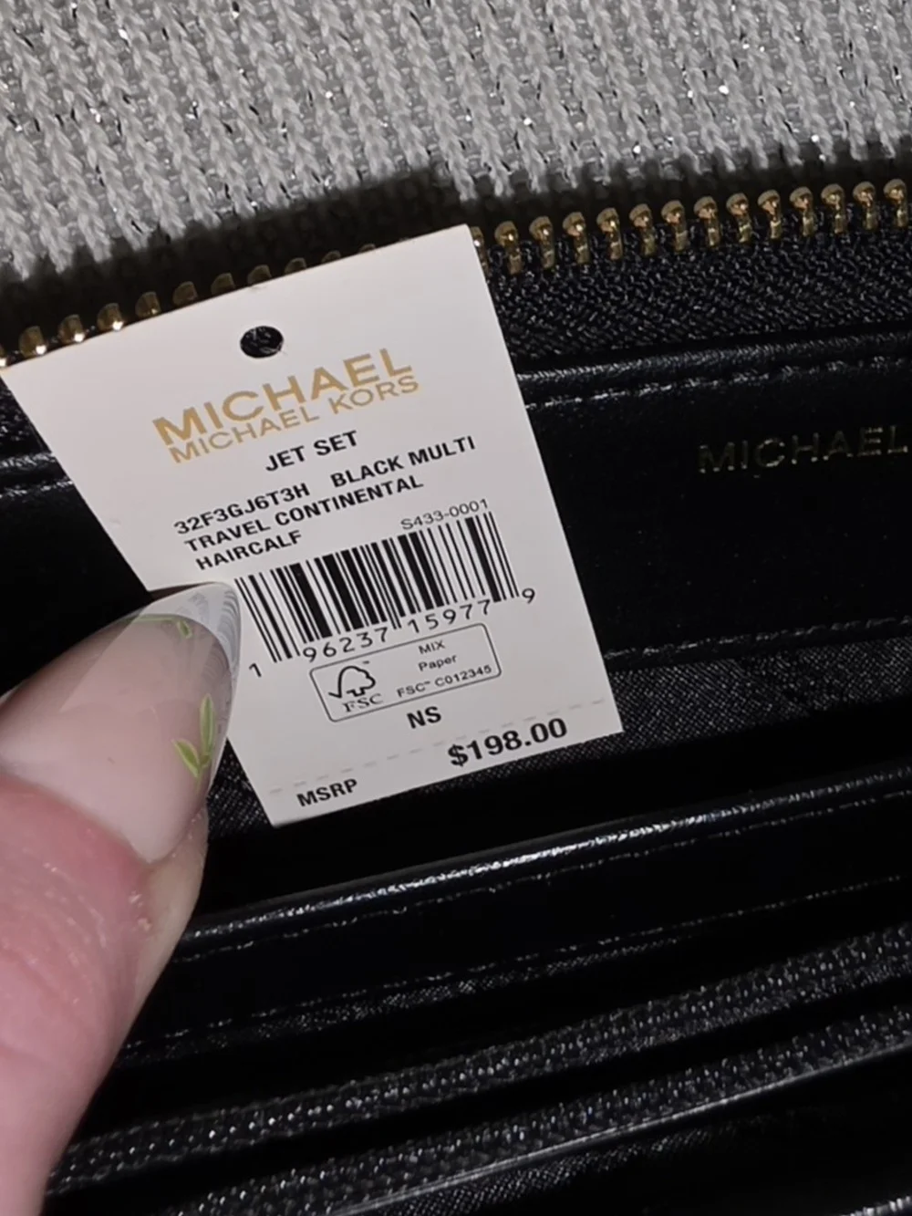 *nwt*Michael Kors Leopard Print Clutch Wallet- Brown/Black